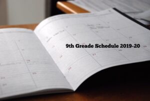 9th Grade Schedule
